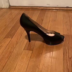 Black size 12 peep toe shoes